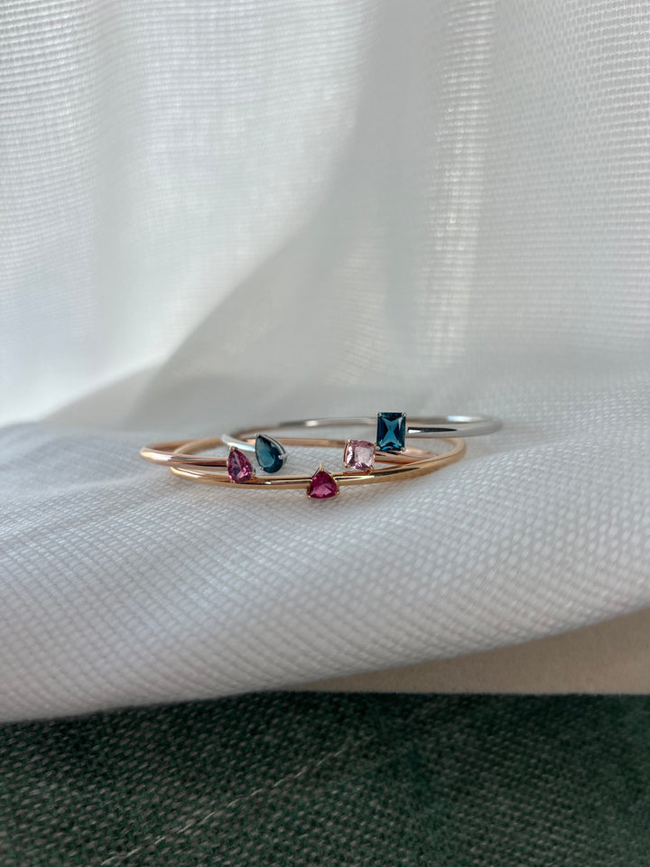 Trillion Tourmaline Bangle - Saudi Gold Jewelry online store