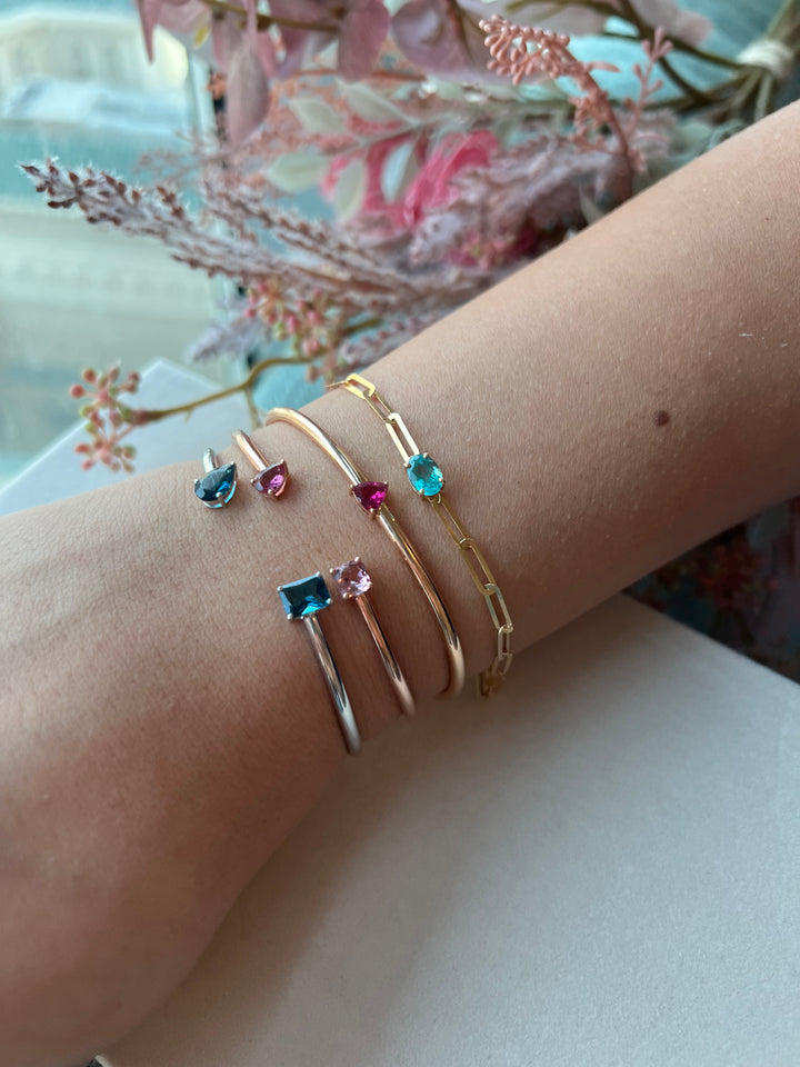London Topaz Bangle - Gold Jewelry
