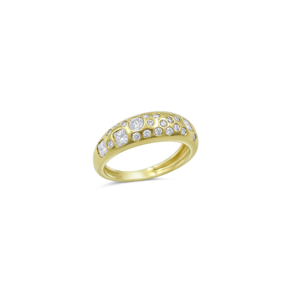 Scattered Diamonds Pinky Ring