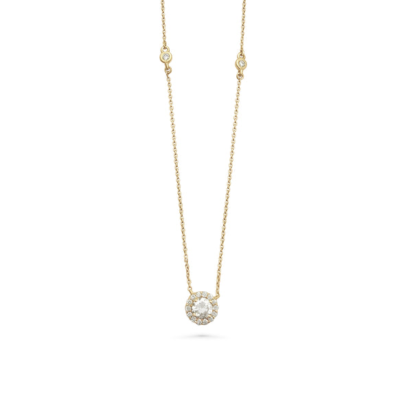 Round Halo Necklace