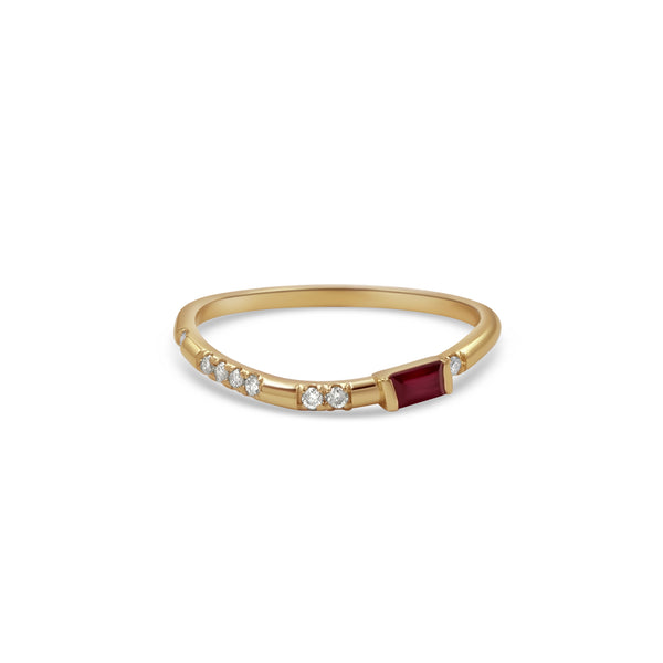 Ruby Wave Ring