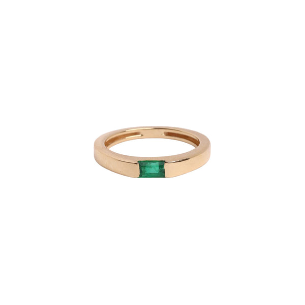 Emerald Pinky Ring