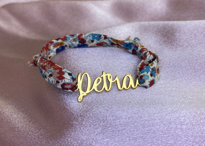 Floral Name Bracelet