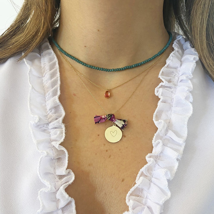 Medallion necklace gold